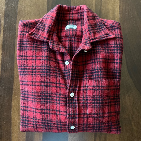 Club Monaco Red Plaid Flannel - Picture 4 of 4
